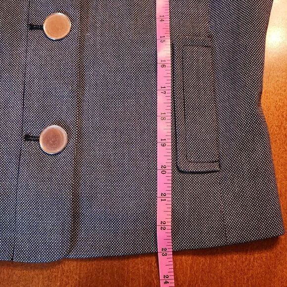 Ann Taylor Loft Single Breasted Office Blazer Jacket, Size 6, Black & White - Picture 6 of 10